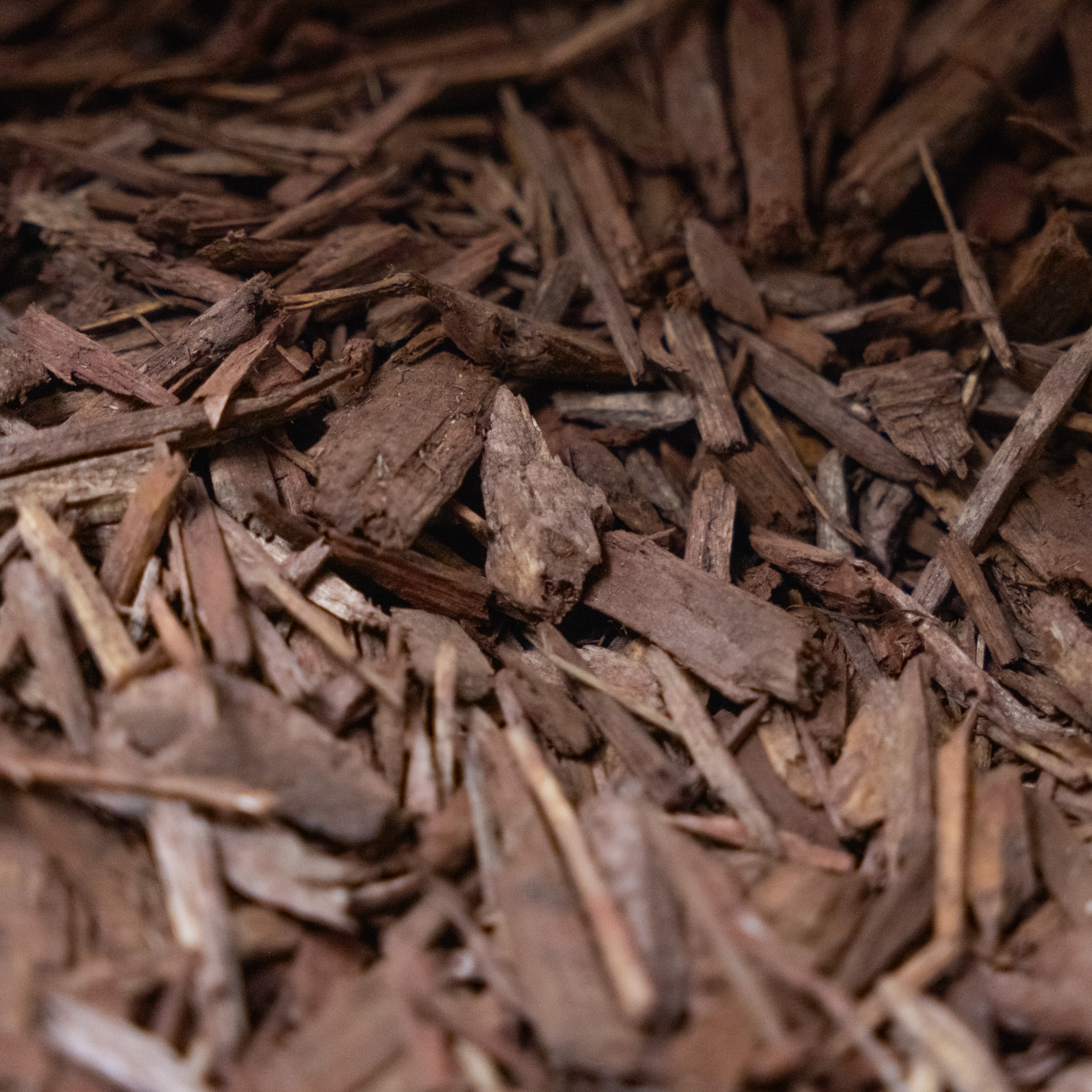mulch with gardening gloves