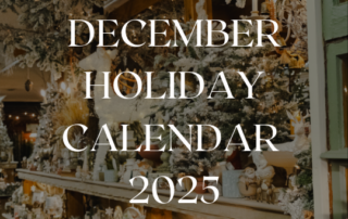 December holiday calendar 2025